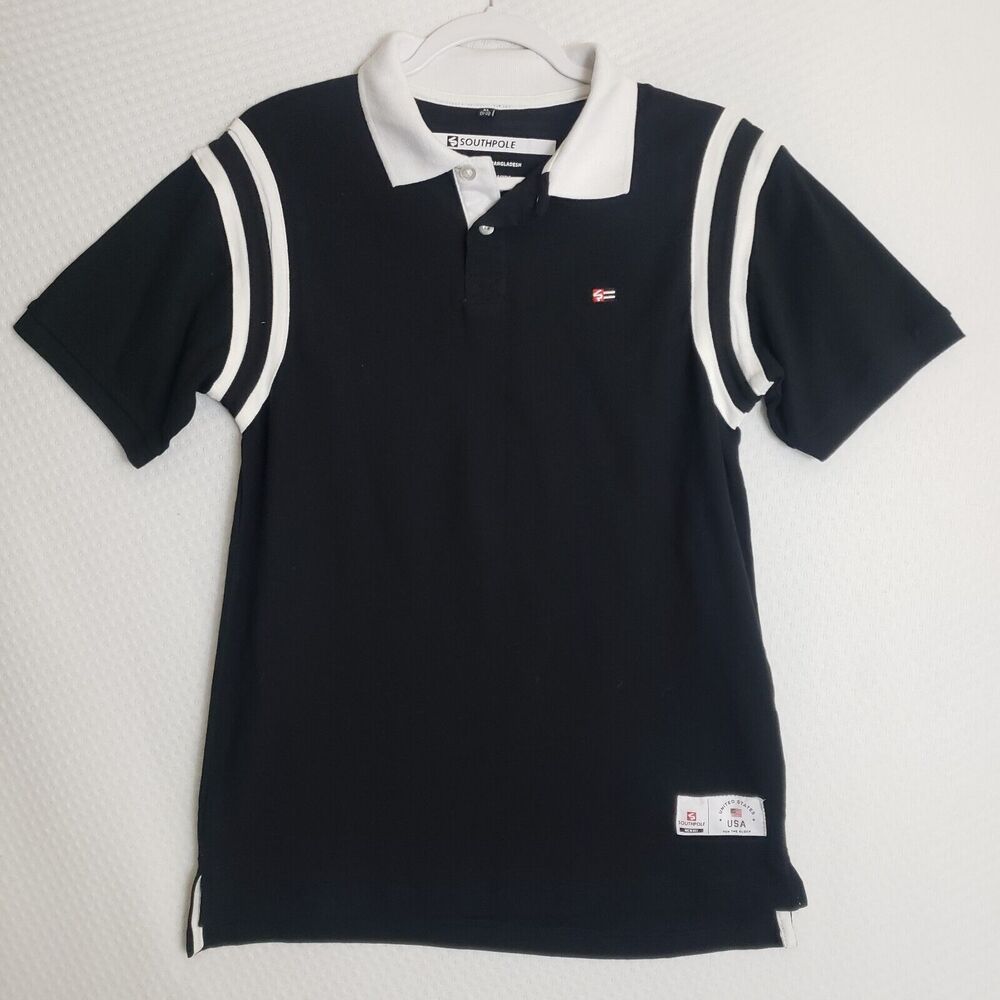 Southpole Polo Youth XL (18-20)‎ Preppy Collegiate Y2K Striped Short Sleeve